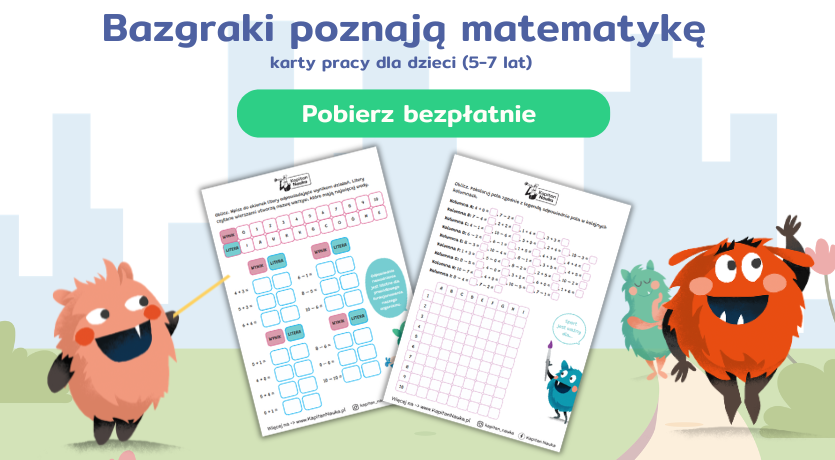 Karty pracy Bazgraki poznają matematykę poziom 2 do pobrania Kapitan Nauka